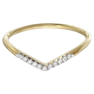 14k Yellow Gold Contoured Ring