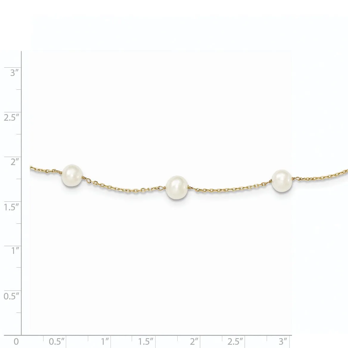 14k Yellow Gold Cultured Pearl Necklace