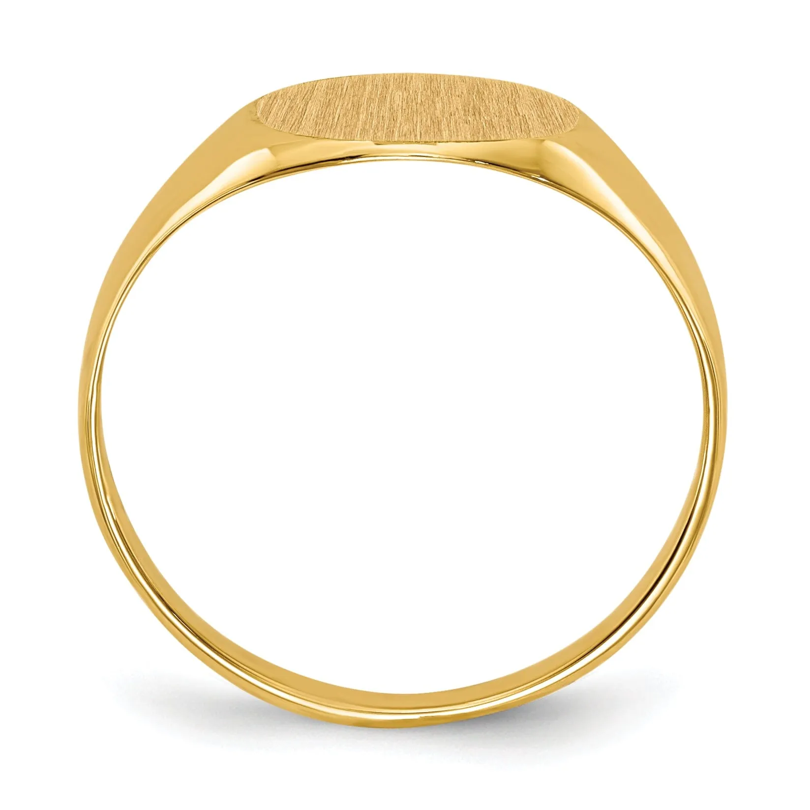 14k Yellow Gold Open Back Signet Ring