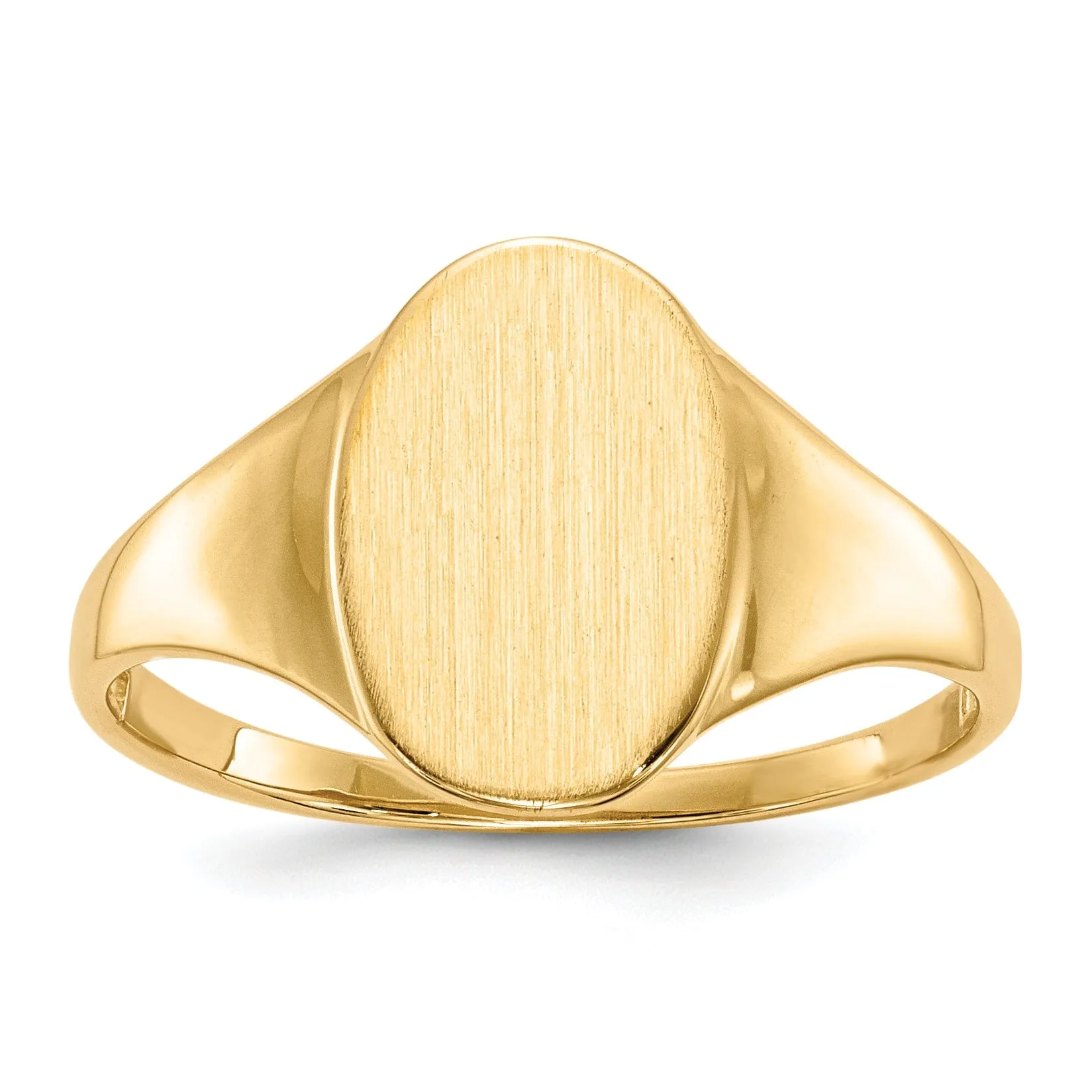 14k Yellow Gold Open Back Signet Ring