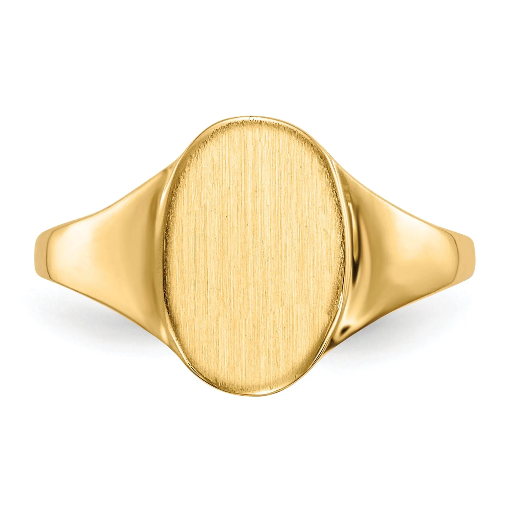 14k Yellow Gold Open Back Signet Ring