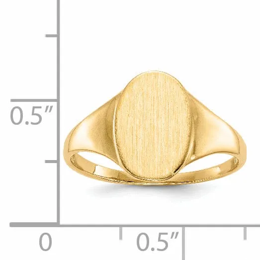 14k Yellow Gold Open Back Signet Ring