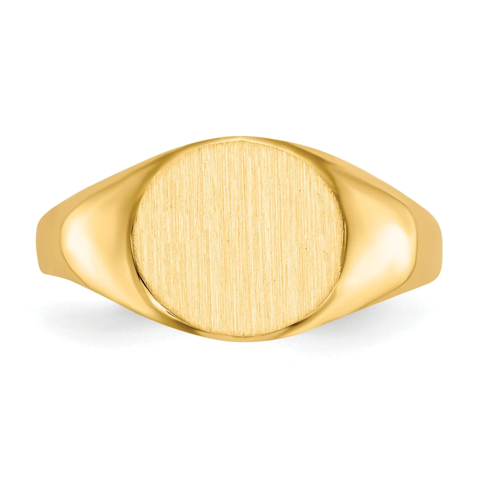 14k Yellow Gold Open Back Signet Ring