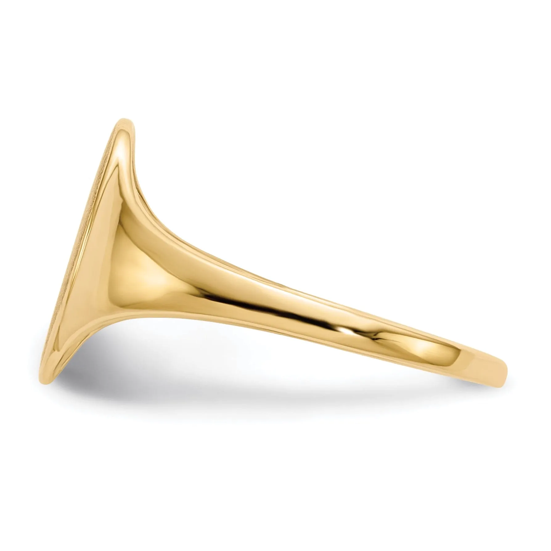14k Yellow Gold Open Back Signet Ring