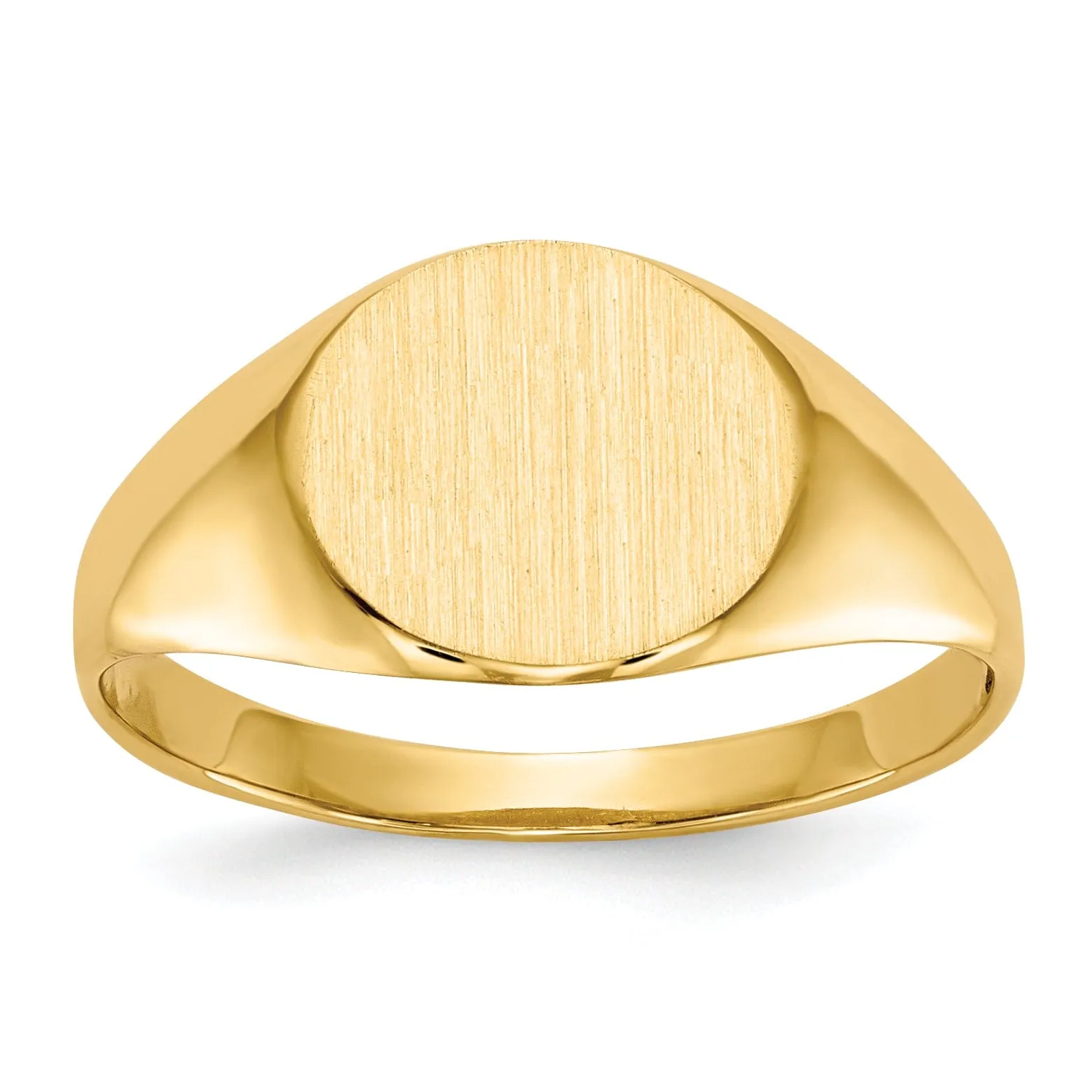 14k Yellow Gold Open Back Signet Ring