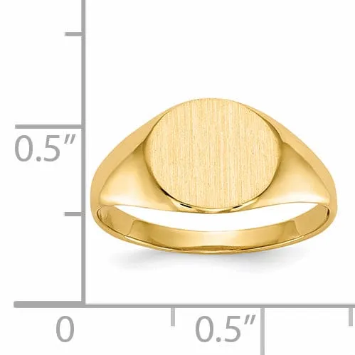 14k Yellow Gold Open Back Signet Ring