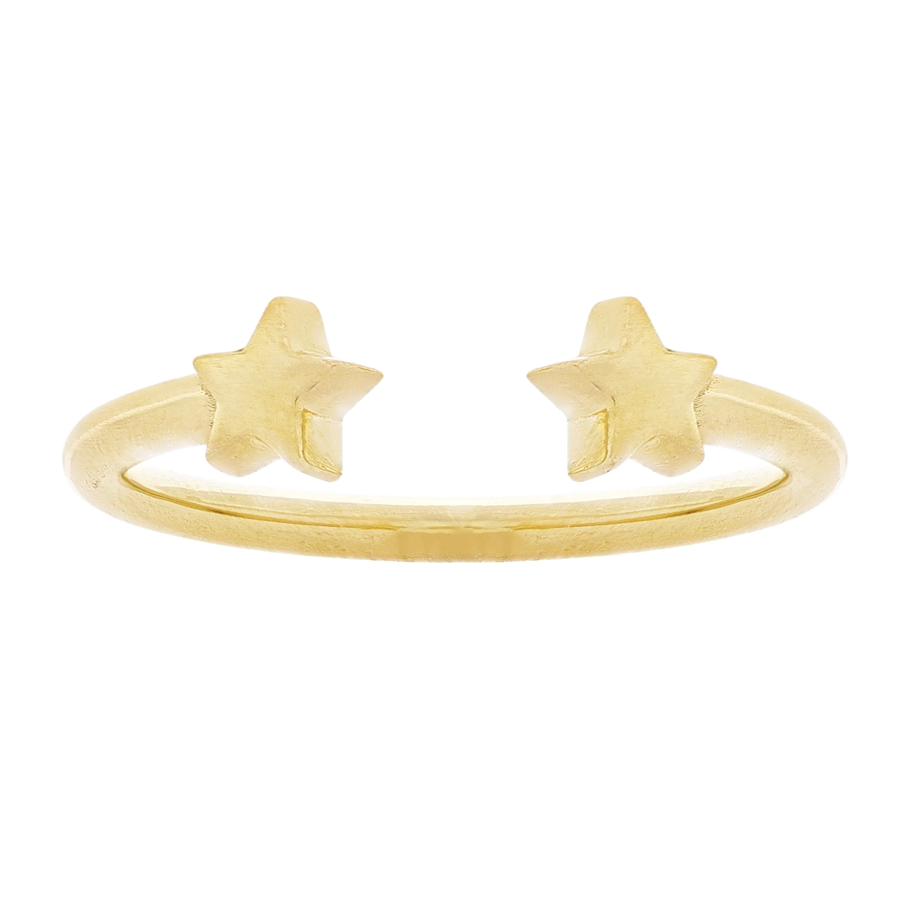 14k Yellow Gold Open Star Stackable Ring Size 7.5 5mm 2.3 grams