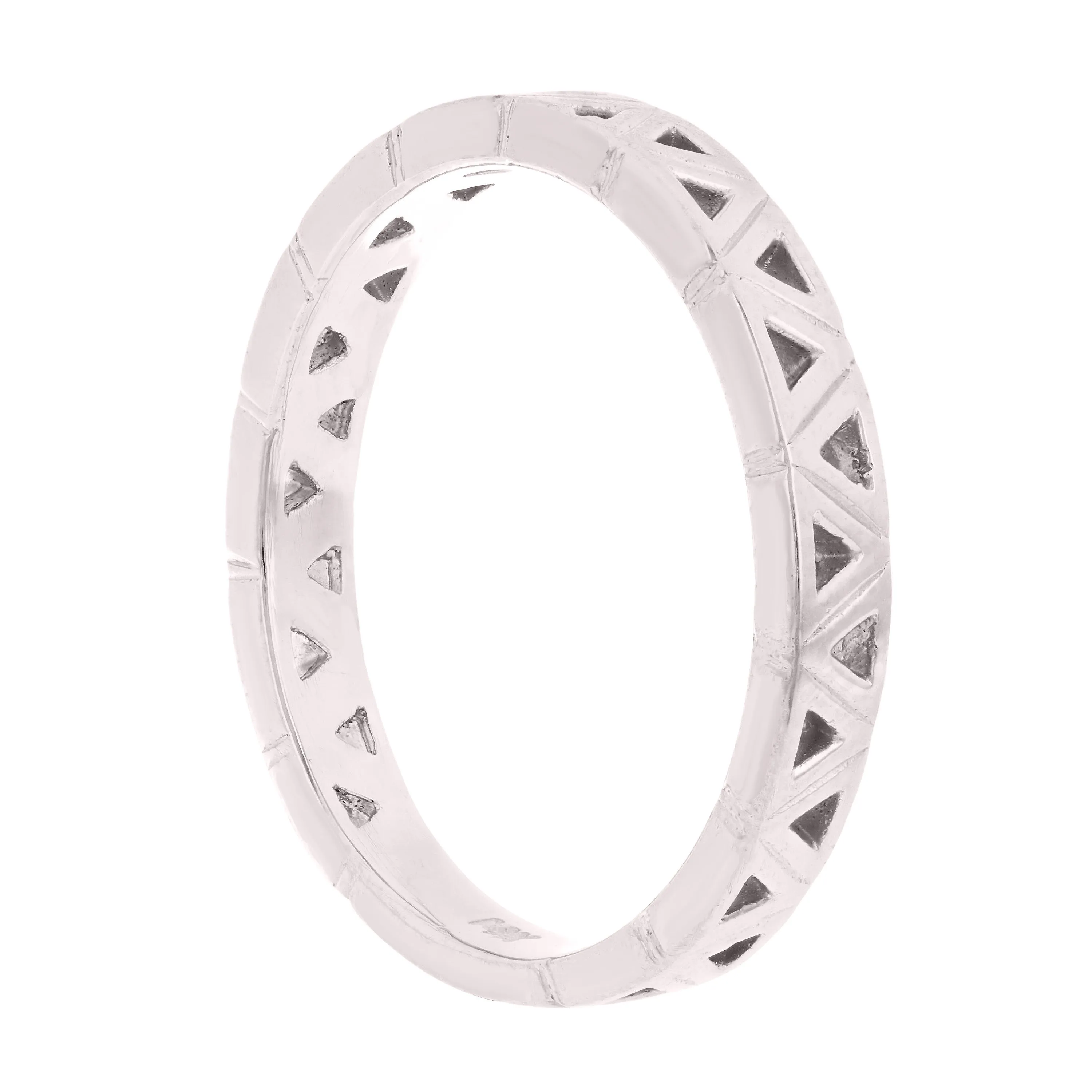 14k Yellow Gold Rotating Triangle Cutout Stackable Ring 2.7 grams Size 6.5