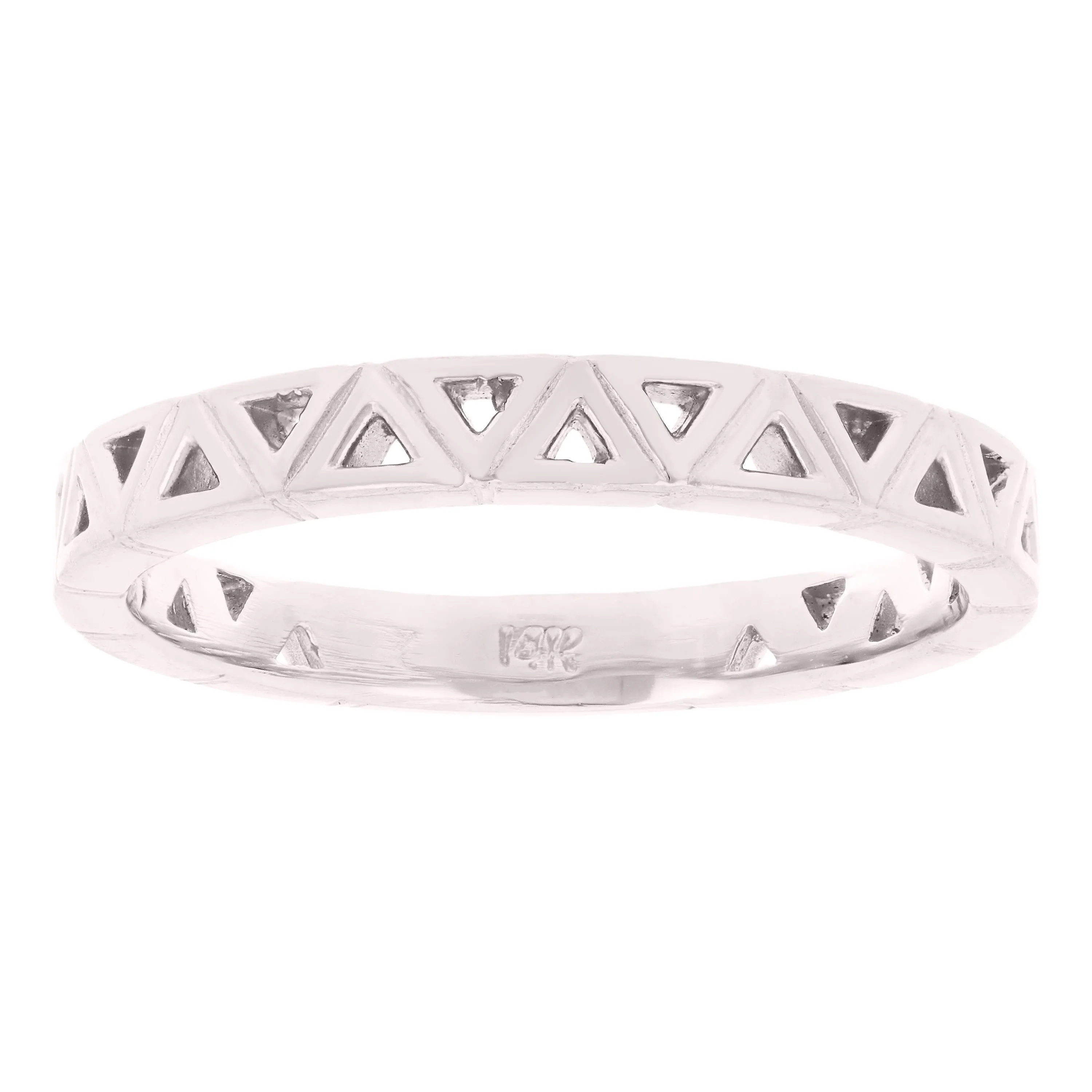 14k Yellow Gold Rotating Triangle Cutout Stackable Ring 2.7 grams Size 6.5