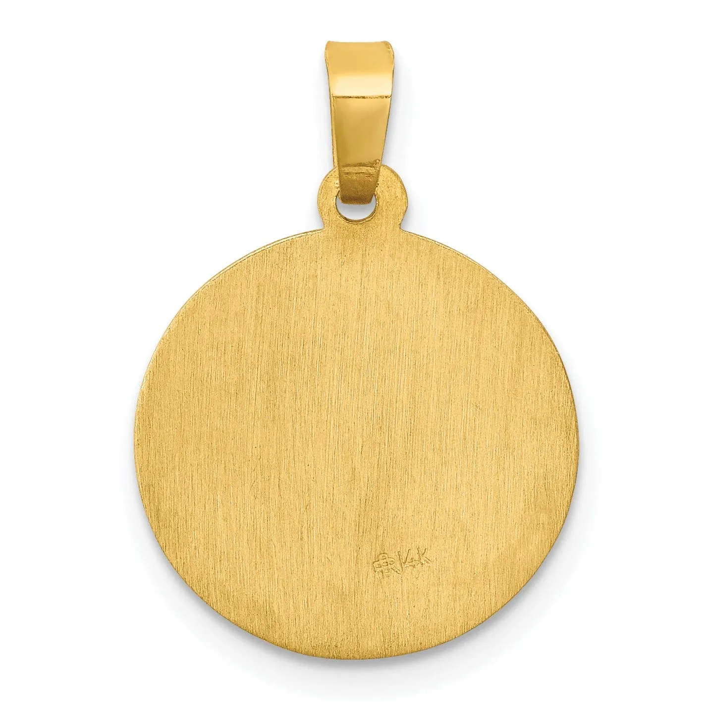 14k Yellow Gold Saint Luke Medal Pendant