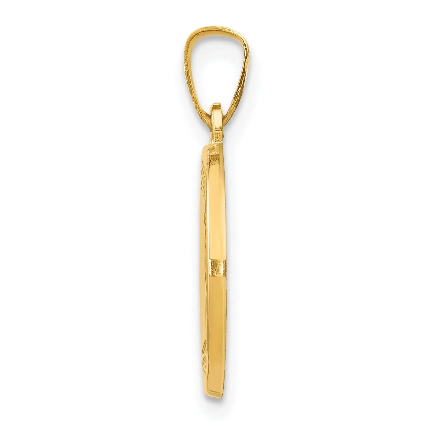 14k Yellow Gold Saint Luke Medal Pendant
