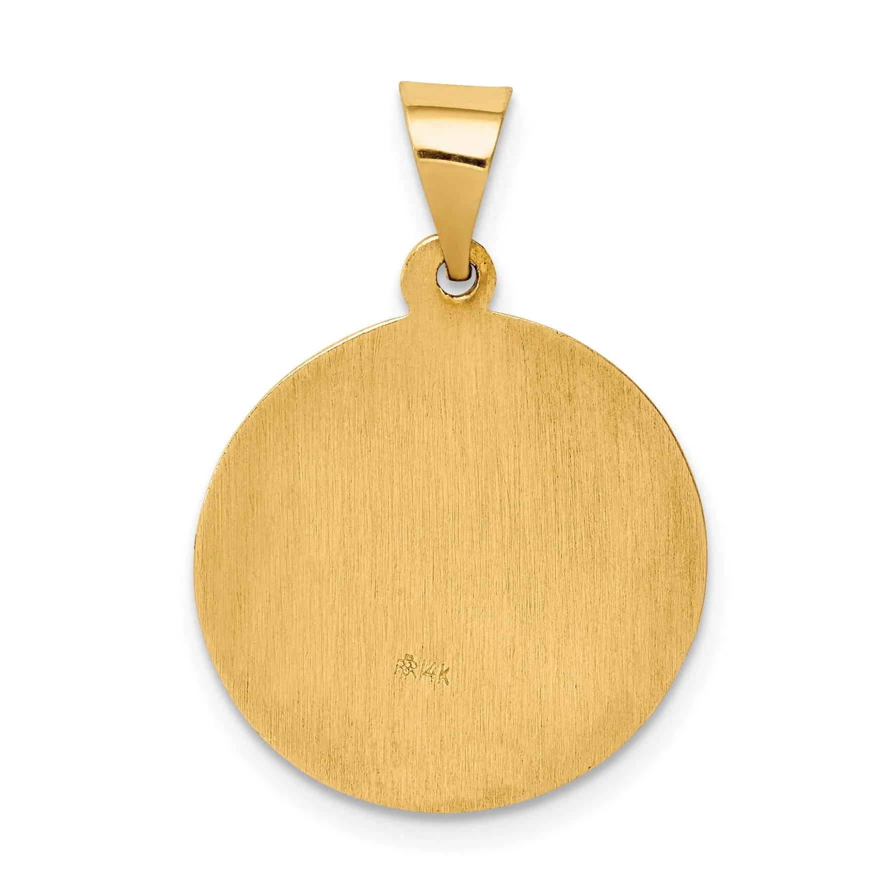 14k Yellow Gold Saint Raphael Medal Pendant
