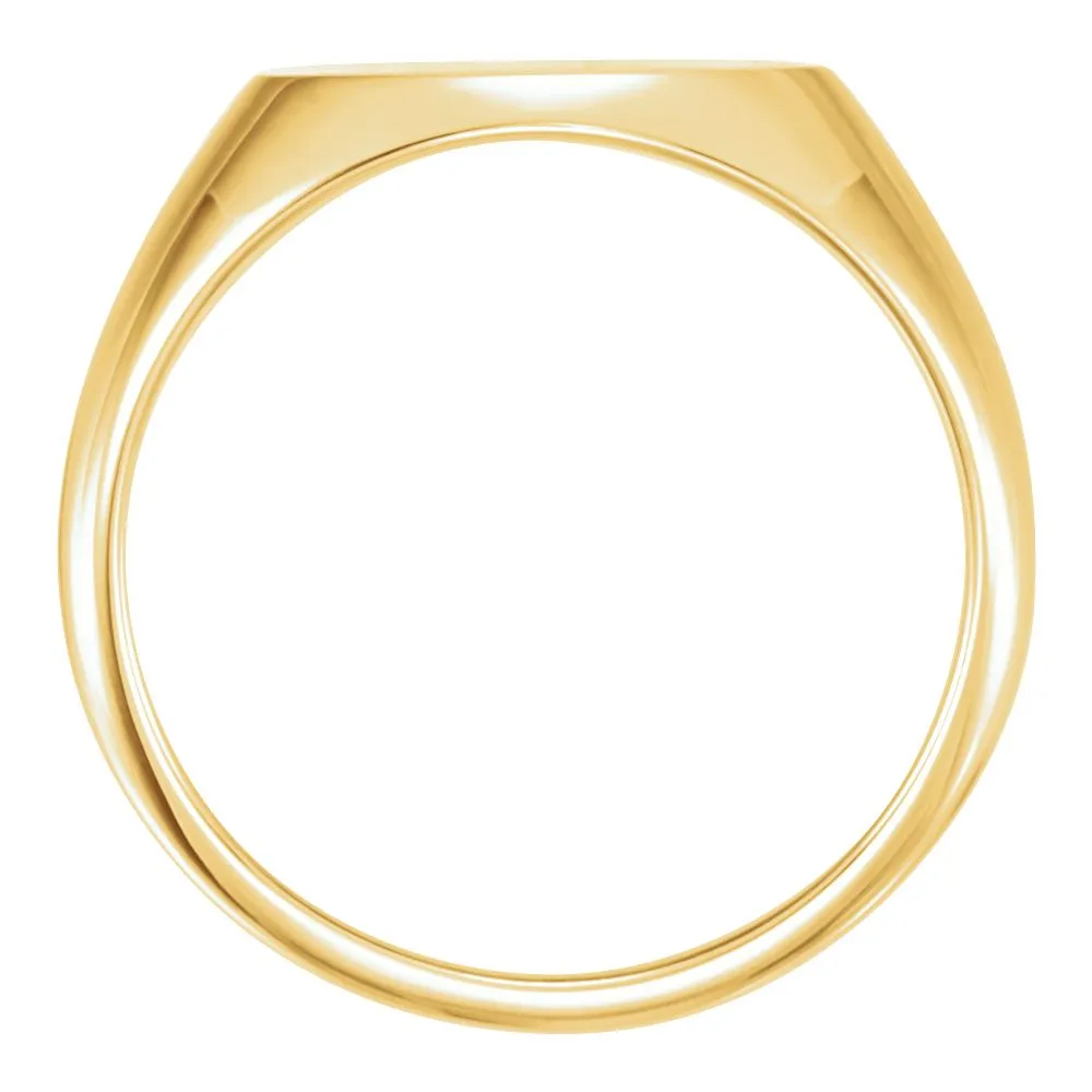 14k Yellow Gold Signet Ring, Size 11