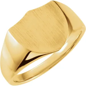 14k Yellow Gold Signet Ring, Size 11