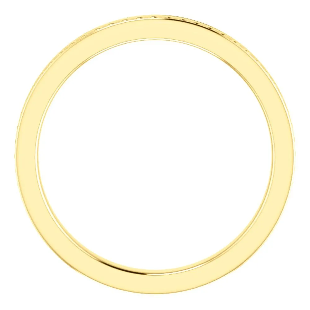 14k Yellow Gold Stackable Bead Ring Size 5