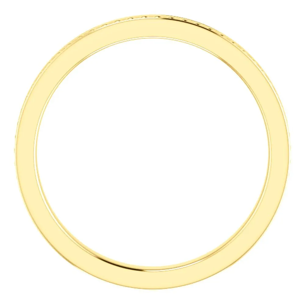 14k Yellow Gold Stackable Bead Ring Size 6