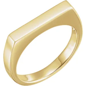 14k Yellow Gold Stackable Ring, Size 7