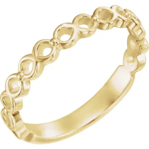 14k Yellow Gold Stackable Ring, Size 7
