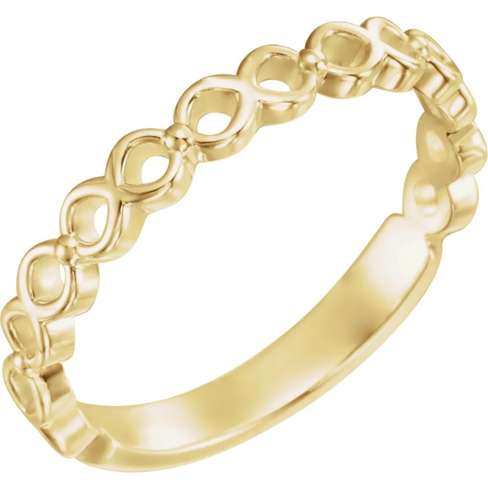 14k Yellow Gold Stackable Ring, Size 7