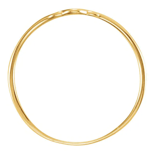 14k Yellow Gold Youth Signet Ring with Cross Size 3