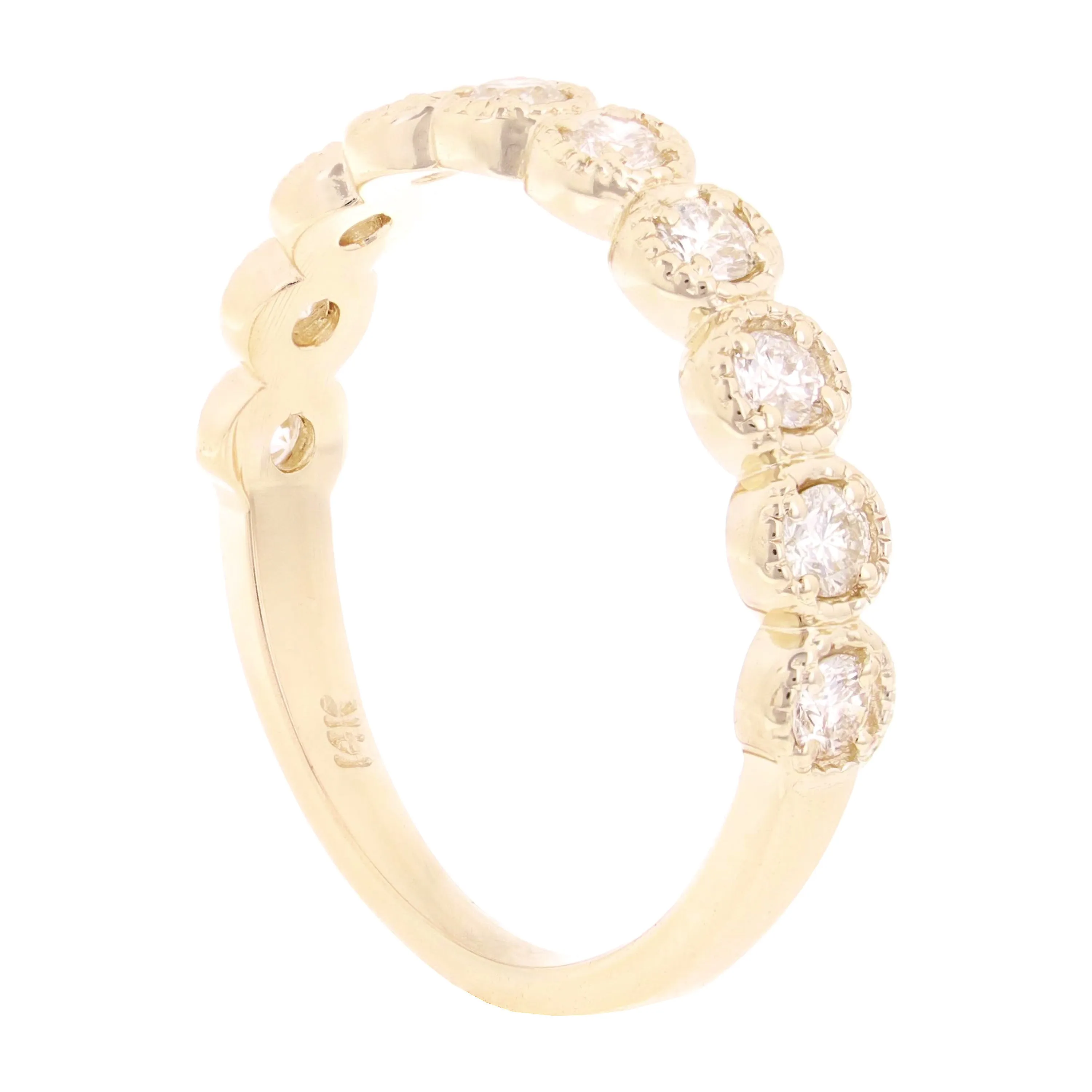 14k Yellow White or Rose Gold 1.32ctw Diamond 3-Piece Set Wedding Band Size 6.5