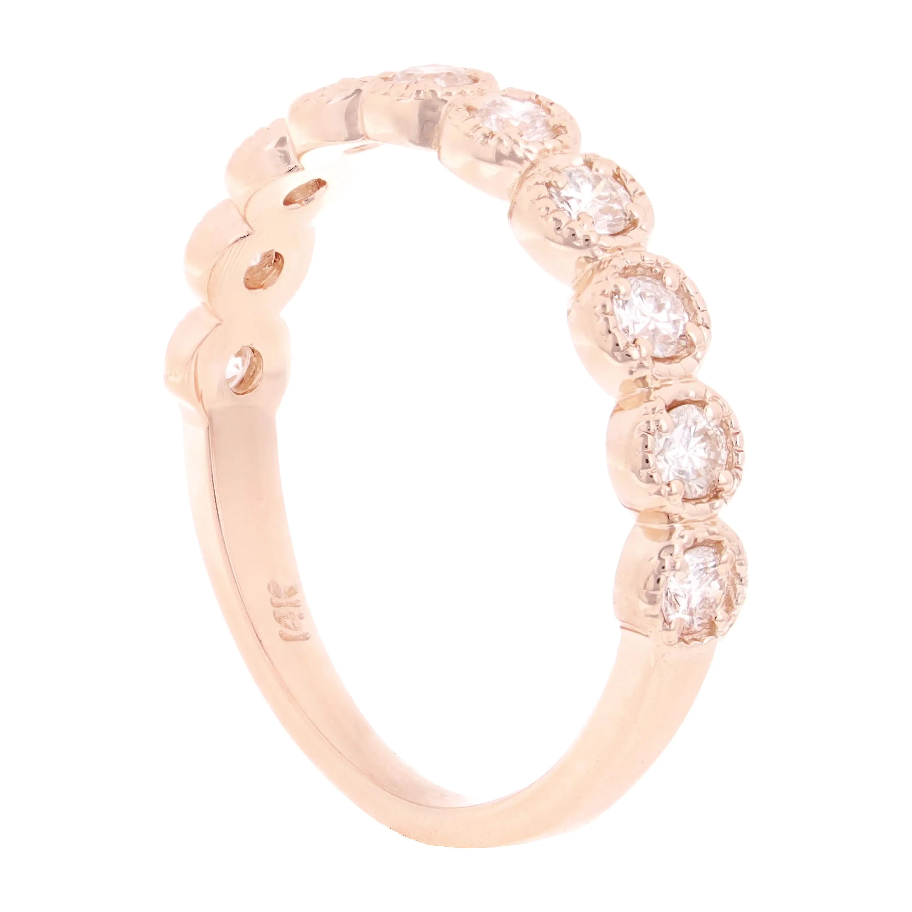 14k Yellow White or Rose Gold 1.32ctw Diamond 3-Piece Set Wedding Band Size 6.5