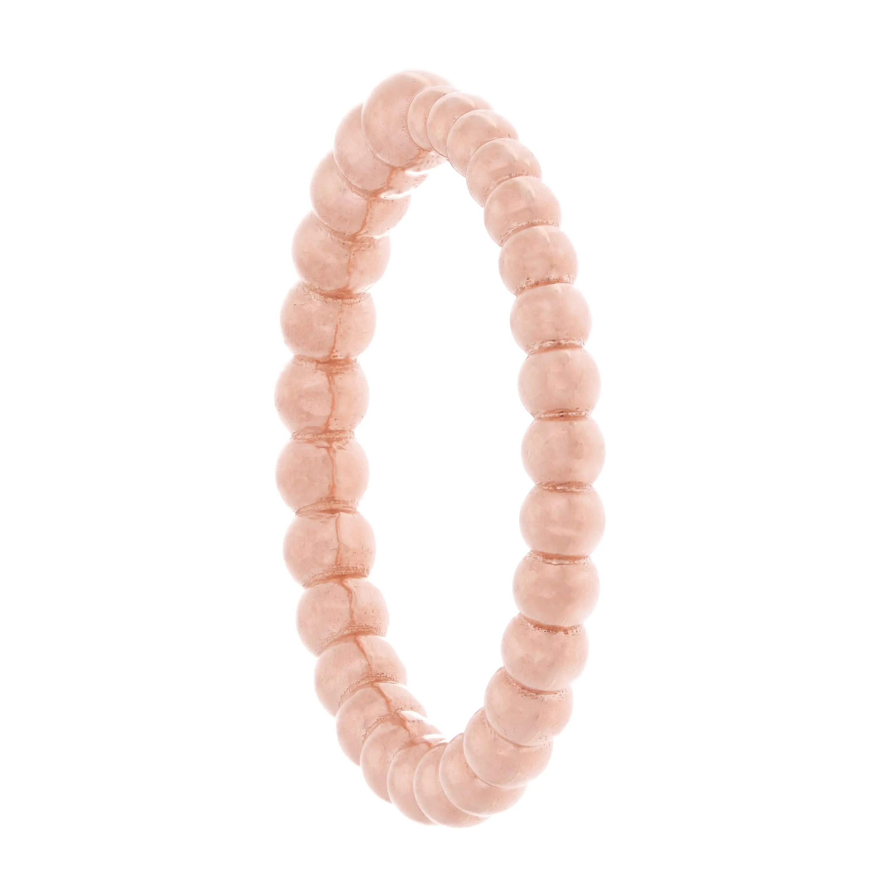 14k Yellow White or Rose Gold Bright Polished Graduated Beaded Step Stackable Band Size 4.5
