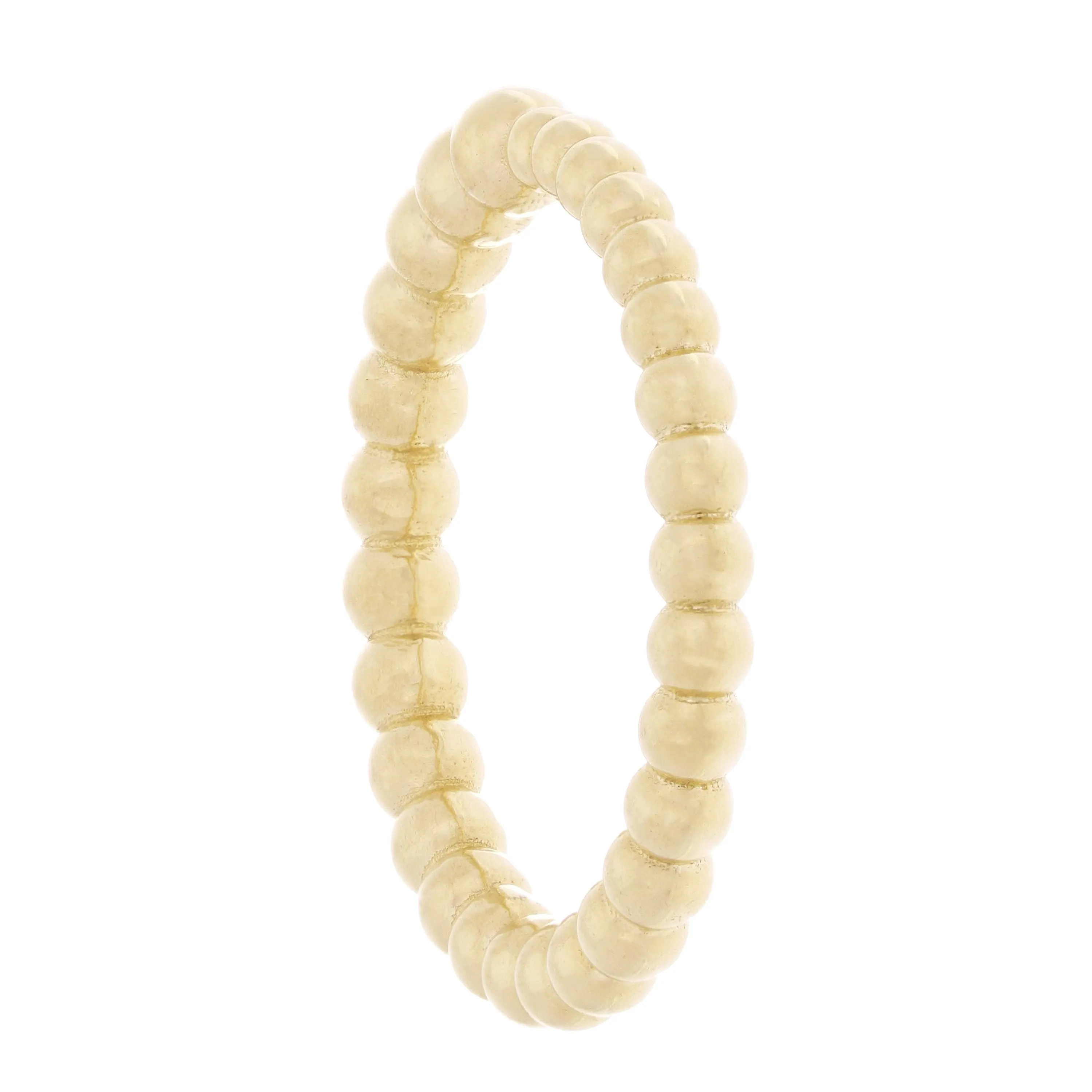14k Yellow White or Rose Gold Bright Polished Graduated Beaded Step Stackable Band Size 4.5