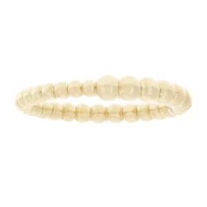 14k Yellow White or Rose Gold Bright Polished Graduated Beaded Step Stackable Band Size 4.5