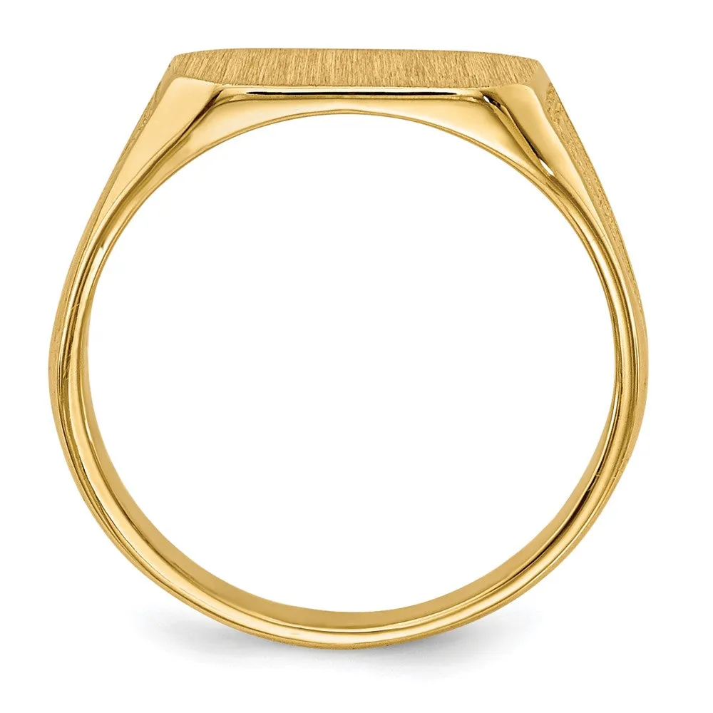 14KT Yellow Gold Signet Ring; Size 3