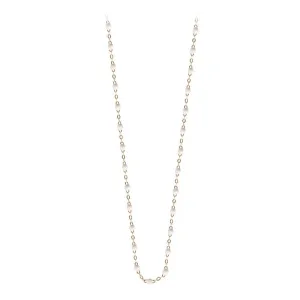 16.5" Classic Gigi Necklace - White   Yellow Gold