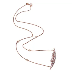 18K Rose Gold Prong Set Baguette Diamond Designer Choker Necklace For Her