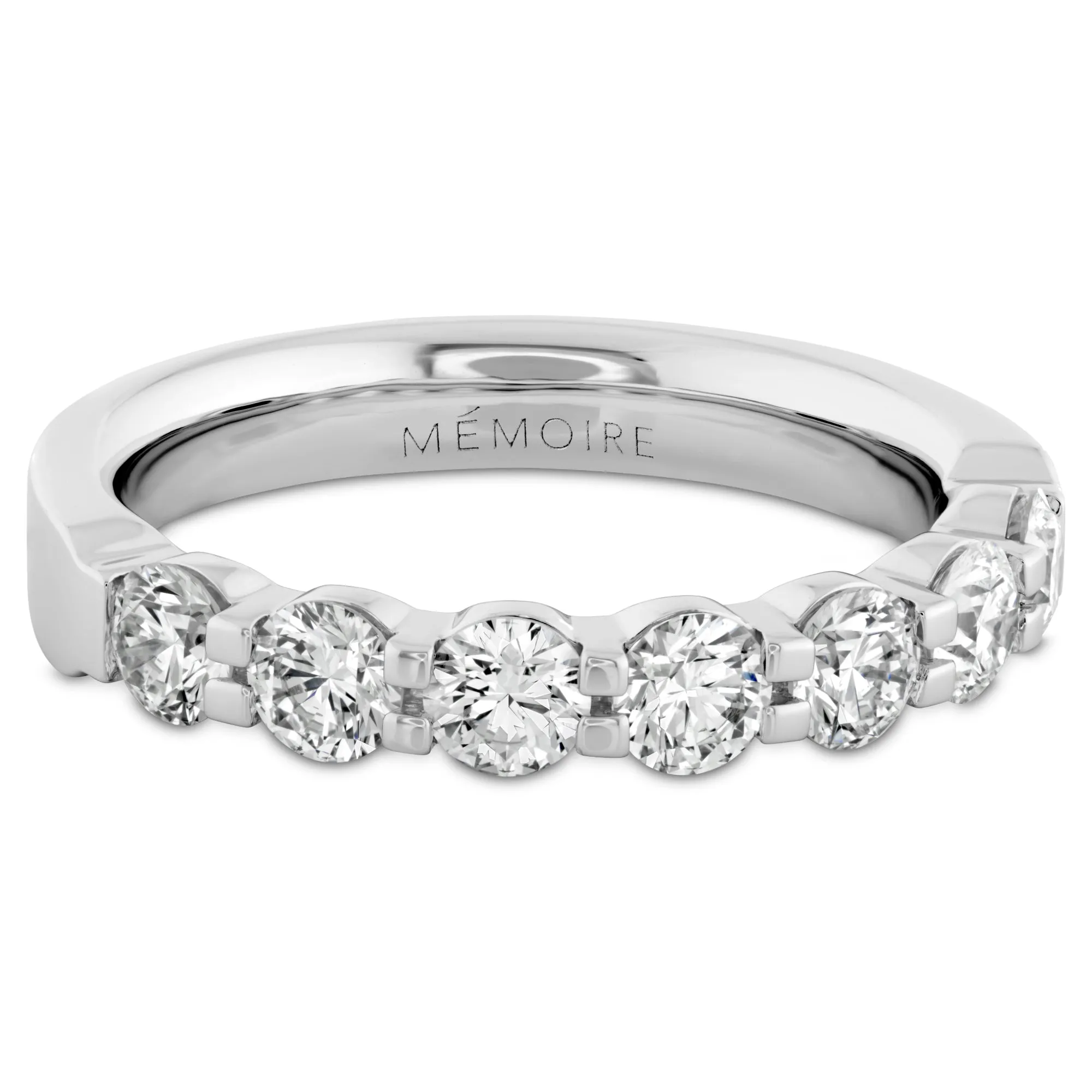 18KW PETITE PRONG 7-STONE DIAMOND RING 1.10CT