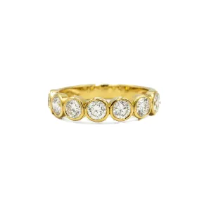 18ky 1.32ctw Round Brilliant Bezel Diamond Band