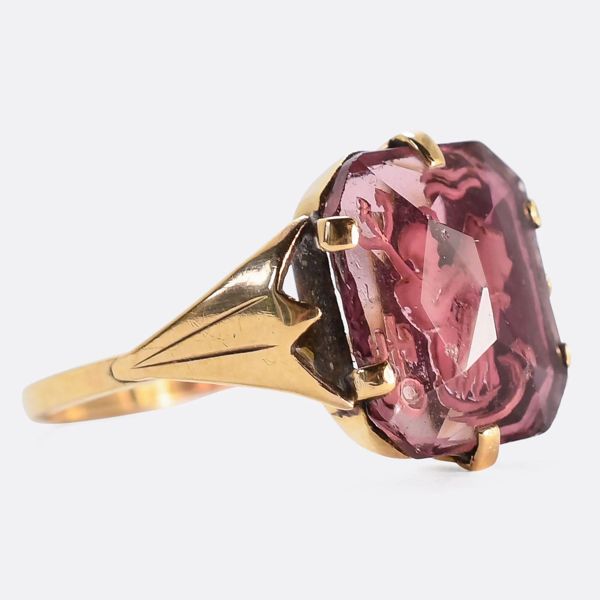 1920's Poseidon Reverse Carved Intaglio Ring