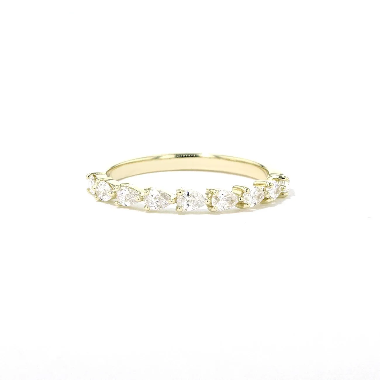 2.0mm East West Pear Diamond Ring