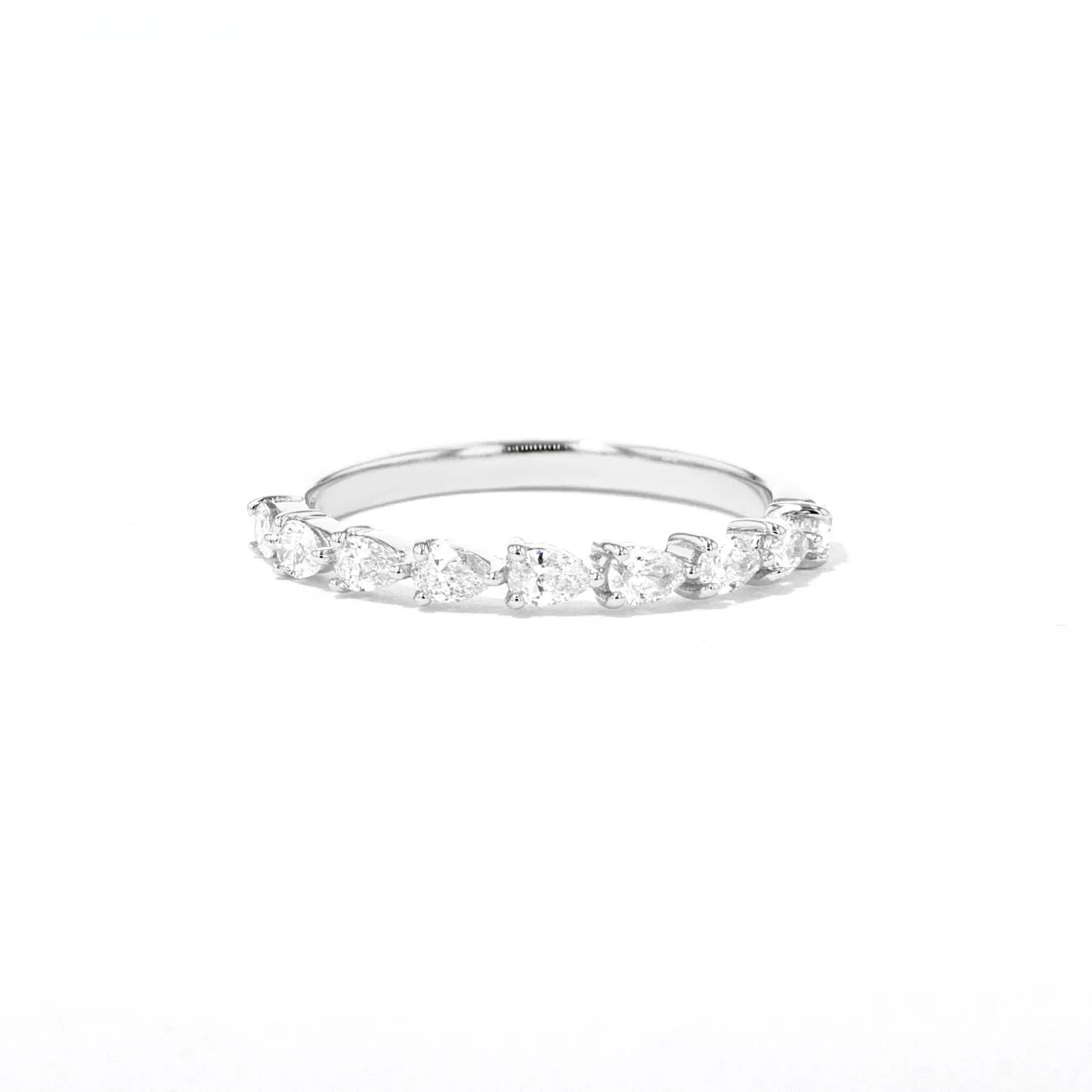 2.0mm East West Pear Diamond Ring