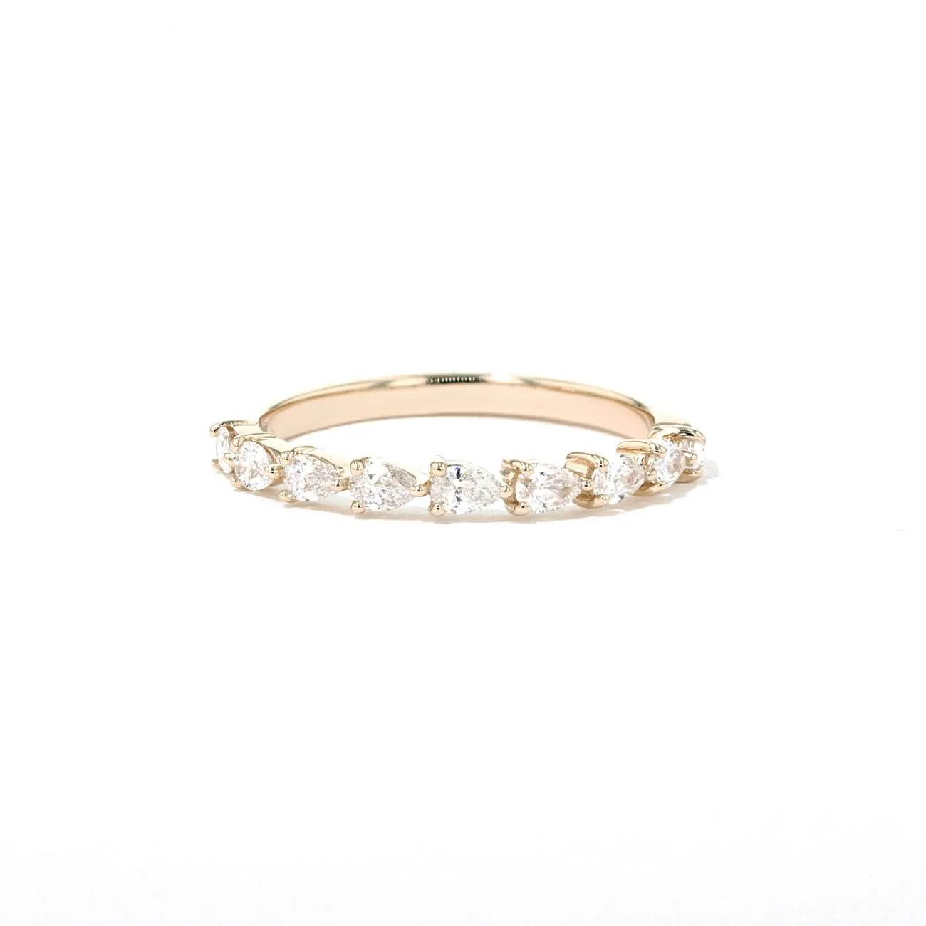 2.0mm East West Pear Diamond Ring