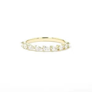 2.0mm East West Pear Diamond Ring