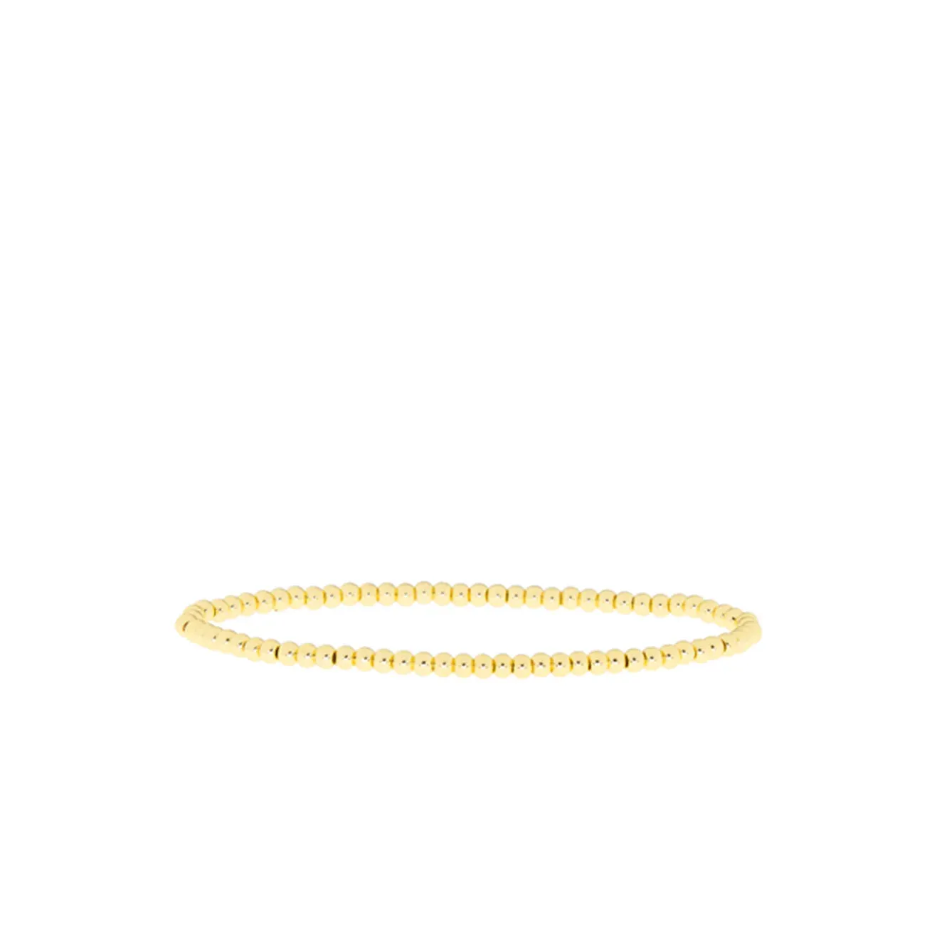 3 mm Beaded Bracelet (Gold)