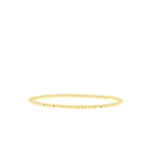 3 mm Beaded Bracelet (Gold)