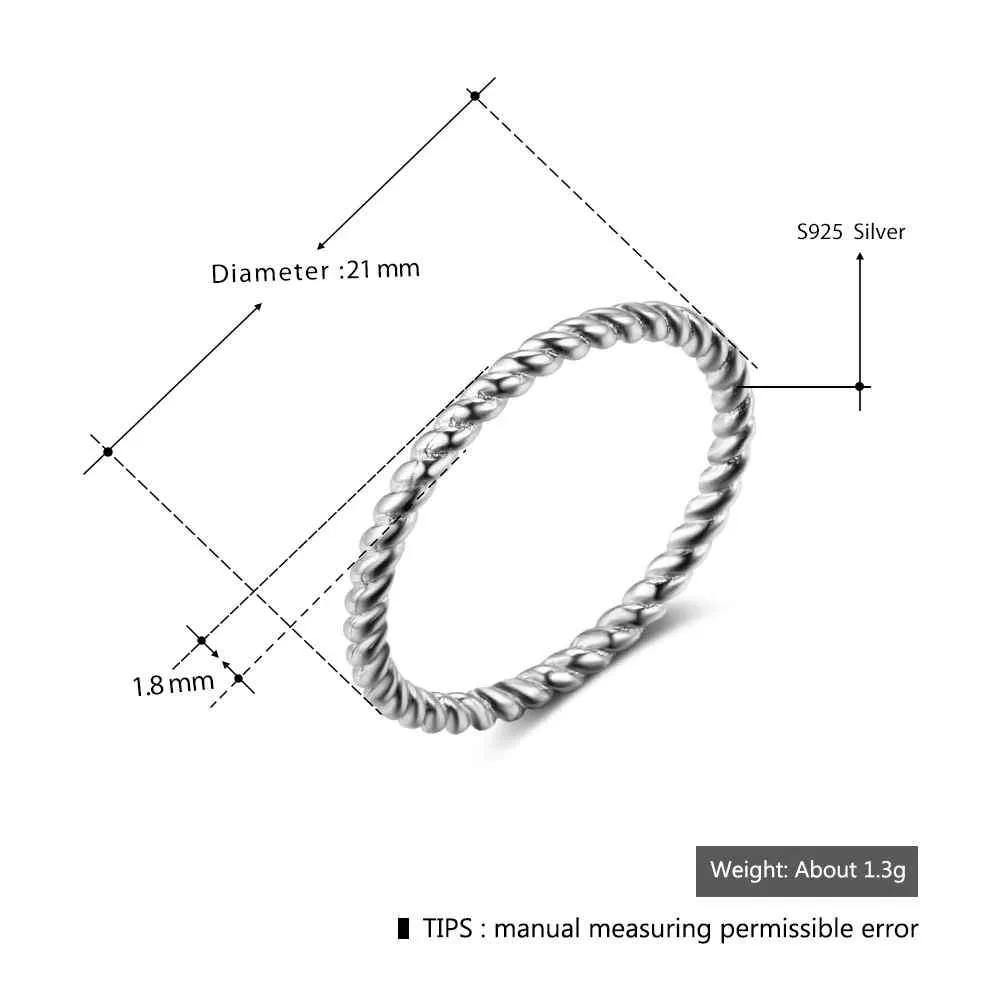 925 Sterling Silver Rope Shape Rings for Women, Fashion Jewelry – Anniversary & Engagement Gift