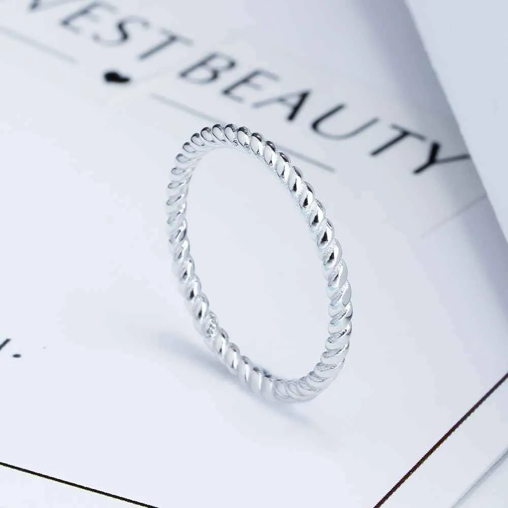 925 Sterling Silver Rope Shape Rings for Women, Fashion Jewelry – Anniversary & Engagement Gift