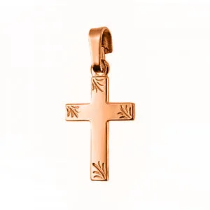 9ct Rose Gold Medium Fancy Cross