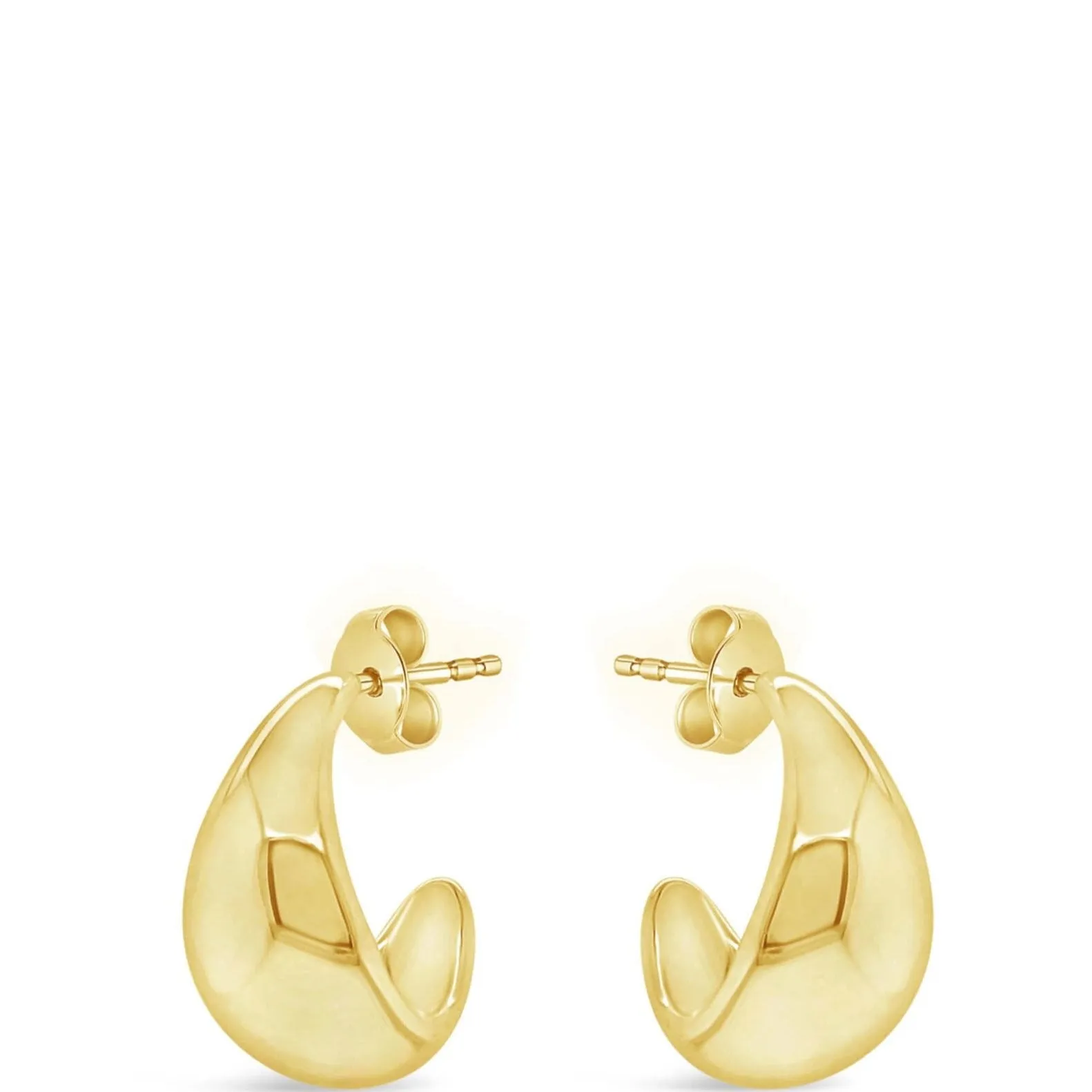 Absolute Gold Chunky Half Hoop Earrings