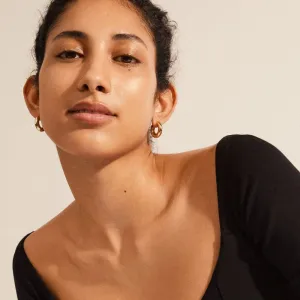 Aica Recycled Chunky Hoop Earrings - Gold & Silver Plated
