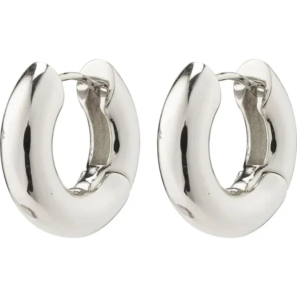 Aica Recycled Chunky Hoop Earrings - Gold & Silver Plated