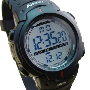 Aismei Brand Man sports watches 50M waterproof Men LED