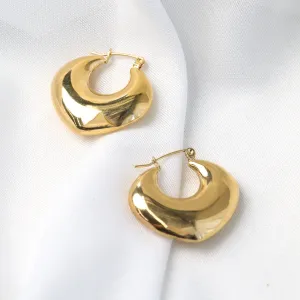 Alba | Chunky Gold or Silver Statement Hoop Earrings