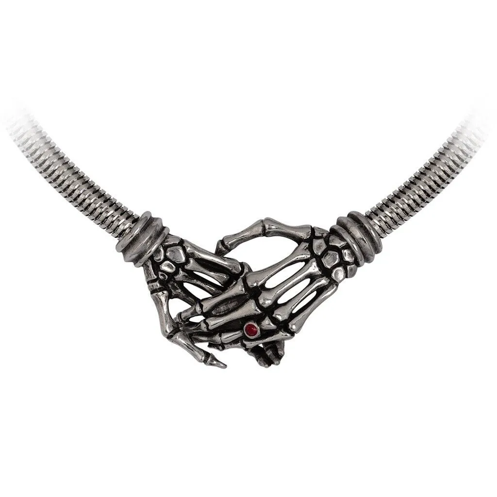 Alchemy Gothic P941 Lucrezia's Fix Necklace Pendant Skeleton Love  Halloween